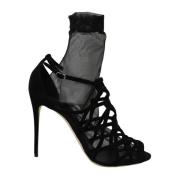 Dolce & Gabbana Höj din stil med fantastiska högklackade sandaler Blac...