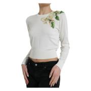 Dolce & Gabbana Round-neck Knitwear White, Dam