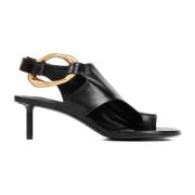 Jil Sander Svart Läder Ovine Pumps Black, Dam