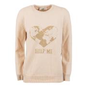 Alberta Ferretti Round-neck Knitwear Beige, Dam