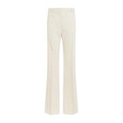 Sportmax Vanilla Tritone Gessato Byxor Beige, Dam