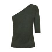 Cortana Silke Jade Asymmetrisk Topp Green, Dam