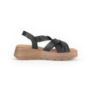 Gabor Flat Sandals Black, Dam