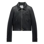 Courrèges Leather Jackets Black, Dam