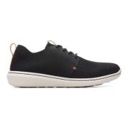 Clarks Sportig Stickad Herr Sneaker - Svart Black, Herr