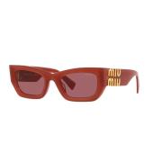 Miu Miu Opal Cognac/Dark Violet Solglasögon SMU 09Ws Brown, Dam