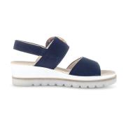 Gabor Flat Sandals Blue, Dam