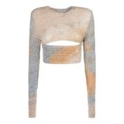 Off White Round-neck Knitwear Multicolor, Dam