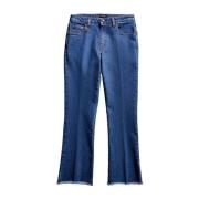 Fay Klassiska Pantalone Byxor Blue, Dam