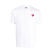 Comme des Garçons Play Polo Shirts White, Herr