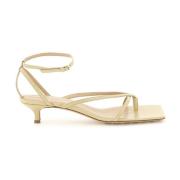 Bottega Veneta High Heel Sandals Beige, Dam