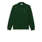 Lacoste Grön Långärmad Bomullspolo Green, Herr