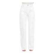 Pinko Wide Trousers White, Dam