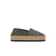 Balmain Alex espadrillos med jacquard monogram Black, Herr