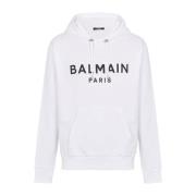 Balmain Paris huvtröja White, Herr