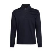 Tommy Hilfiger Blå DC Zipls Reg Polo T-Shirt Blue, Herr