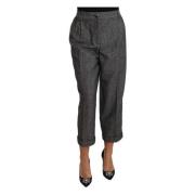 Dolce & Gabbana Cropped Trousers Gray, Dam