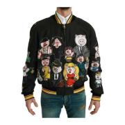 Dolce & Gabbana Multifärgat Motiv Bomberjacka Multicolor, Herr