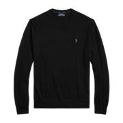 Ralph Lauren Rundhalsad stickad tröja Black, Herr