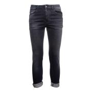 Marcelo Burlon Svart Röd Stonewash Denim Jeans Black, Herr