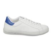 Kiton Vita lädersneakers med blå detalj White, Herr