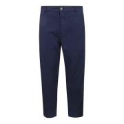 Universal Works Bomull Militär Chino Byxor Blue, Herr