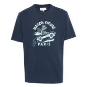 Maison Kitsuné Racing Räv Komfort Tee Blue, Herr