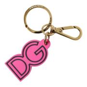 Dolce & Gabbana Elegant Guld och Rosa Nyckelring Multicolor, Unisex