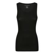 Majestic Filatures Sleeveless Tops Black, Dam