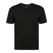 Majestic Filatures Svart Halvärmat Lyocell T-shirt Black, Herr