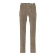 Jacob Cohën Slim-Fit Brun Corduroy Chinos Beige, Herr