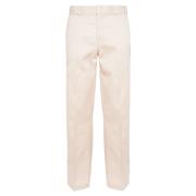 Dickies Snickarstil Avslappnade Byxor White, Herr