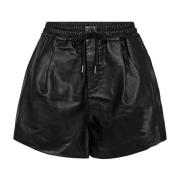 Co'Couture Svarta lädershorts trosor Black, Dam