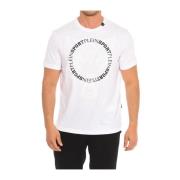 Plein Sport Kortärmad T-shirt med Märkestryck White, Herr