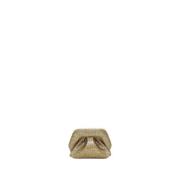 THEMOIRè Eco Fabric Clutch Väska Guld Strass Yellow, Dam