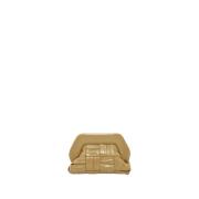 THEMOIRè Vegan Twist Clutch Väska Magnetisk Stängning Beige, Dam