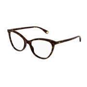 Gucci Gg1079O Havana Transparent Glasses Brown, Unisex