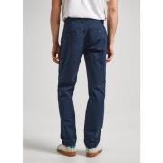 Pepe Jeans Slim Chino Byxor Poplin Bomull Blue, Herr