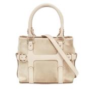 Salvatore Ferragamo Pre-owned Pre-owned Laeder totevskor Beige, Dam