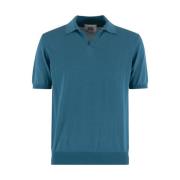 Alpha Studio Turkos V-ringad Polo T-shirt Blue, Herr