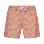 Fedeli Orange Blommig Badshorts Multicolor, Herr