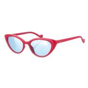 Liu Jo Rosa Cat-Eye Solglasögon med Blåa Linser Pink, Dam
