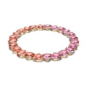 Swarovski Trillion-Schliff Halsband i Rose-Pink Multicolor, Dam