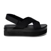 Calvin Klein Jeans Plattforms Sandaler Vår/Sommar Kollektion Black, Da...