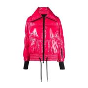 Moncler Fuchsia Ski Coat med Funktioner Pink, Dam