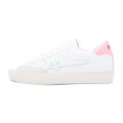 Sun68 Glitter Sneakers Katy Leather White, Dam