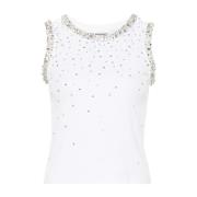 DES Phemmes Vit Kristall Degrade Tank Top White, Dam