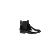 Ines De La Fressange Paris Klassiska Svarta Läder Chelsea Boots Black,...