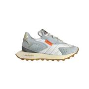 RUN OF Blå mocka sneakers med silverdetaljer Multicolor, Dam