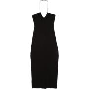 Michael Kors Elegant Svart Maxi Klänning Black, Dam